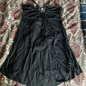 XL No Boundaries Black Halter Dress